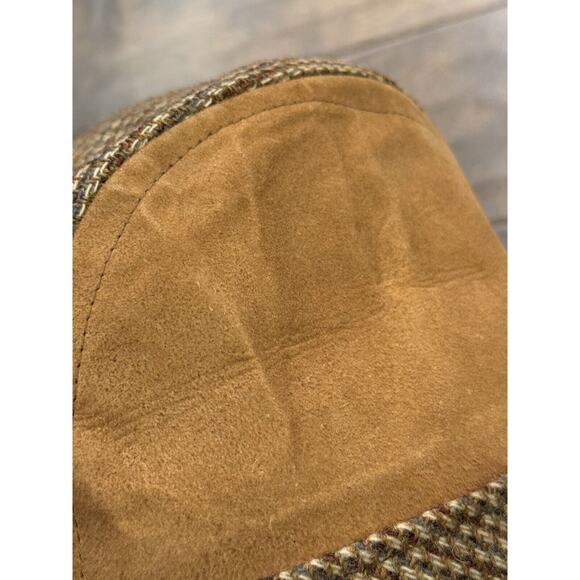 Vintage RESISTOL Mens Sherlock Suede Tweed Fedora Hat Size 7 1/8 Made In USA - Picture 9 of 10
